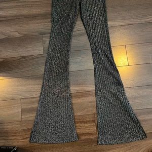 Glitter flare pants